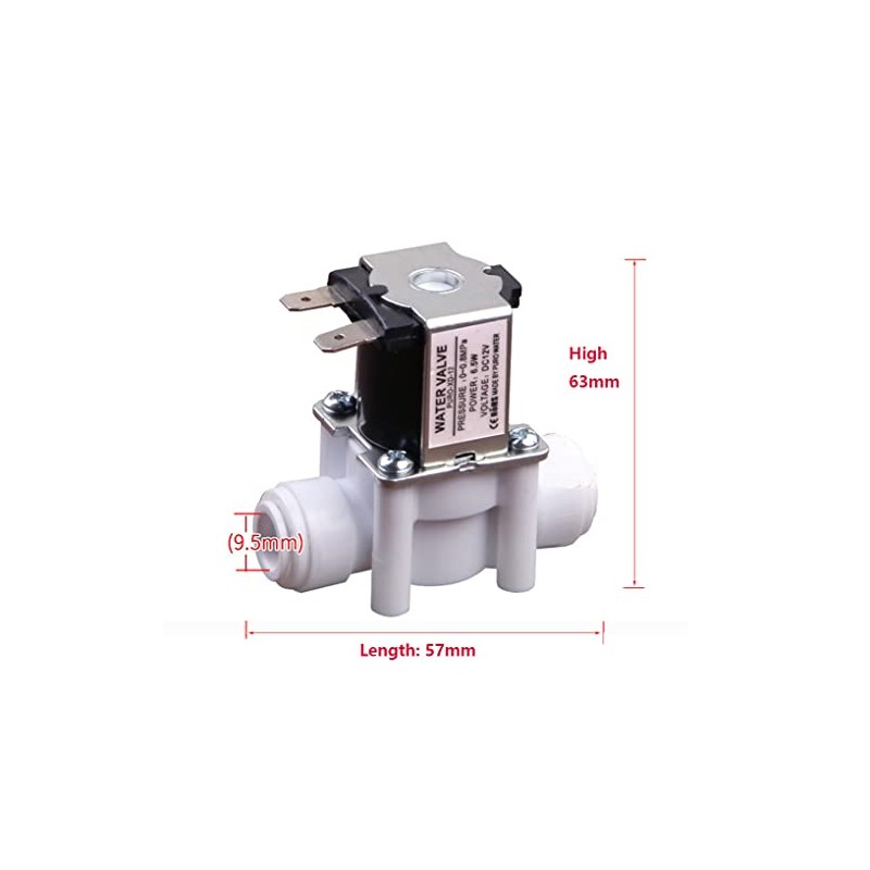 3/8" 12V Inlet Water Solenoid Valve N/C Normally Closed Flow