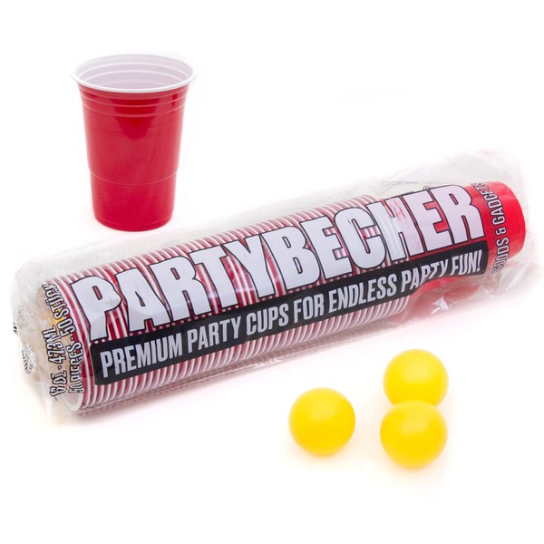 50 x Reusable Plastic Drink Cups, Red Beverage Cups (Pack
