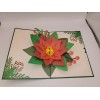 Unbranded Pop Up Merry Christmas Poinsetta Greeting Card #78