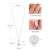 Boieiyftrp Moissanite Pendant Necklace,3 Stones 2CT Round Cut S925 Eternity
