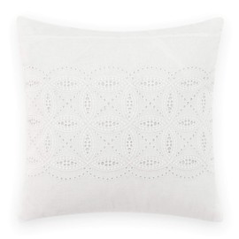 Laura Ashley Annabella Collection Perfect Decorative Throw Pillow, Premium Designer Quality, Decorative Pillow for Bedroom Living Room and Home DÃ©cor, 16x16, White