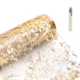 SWAWIS Table Runner Shiny Gold 30 cm x 20 m Table Runner Roll Table Runner Wedding Table Runner Birthday for Table Decoration Wedding Valentine's Day Birthday Christening Decoration