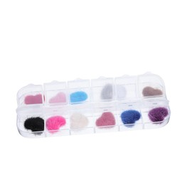 Baluue 1set Cute Plush Heart Nail Art Set DIY Manicure Decor Detachable Magnet for Easy Design Adorable Plush Accessories for Nail Art Enthusiasts