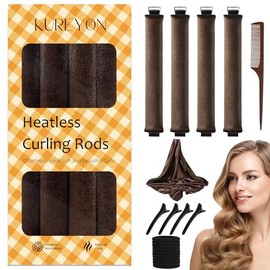 Rizador de Cabello Sin Calor para Uso Nocturno(20 Piezas), Rizos Jumbo Sin Calor, Varillas Flexibles de Satén para Dormir, Rizador Sin Calor, Herramie