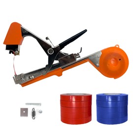 Flonsa Plant Tying Machine Set, Stainless Steel Tapener Tool for Efficient Plant Support Gardeners Farmers, Tomato Tying Tool