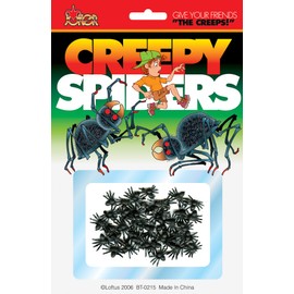 Joker Creepy Mini Spiders Decoration Pack, Black, 16 CT