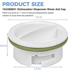 WFRWFR 154388801 Dishwasher Dispenser Rinse Aid Cap Rubber Band Upgrade For Frigidaire Kenm0re Dishwasher Replaces 890363 AP2109579 PS421128 EAP421128