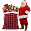 Shappy Large Christmas Santa Gift Sack with Cord Drawstring, Red