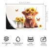 peacoblue Bank Card Sticker Highland Cattle and Sunflower Credit Debit