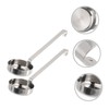 iplusmile Pizza Ladle Flat Bottom Soup Spoon 2 Pack Stainless