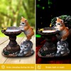 Bygytyo Resin Cat Solar Light Cute Cat Garden Statue Garden