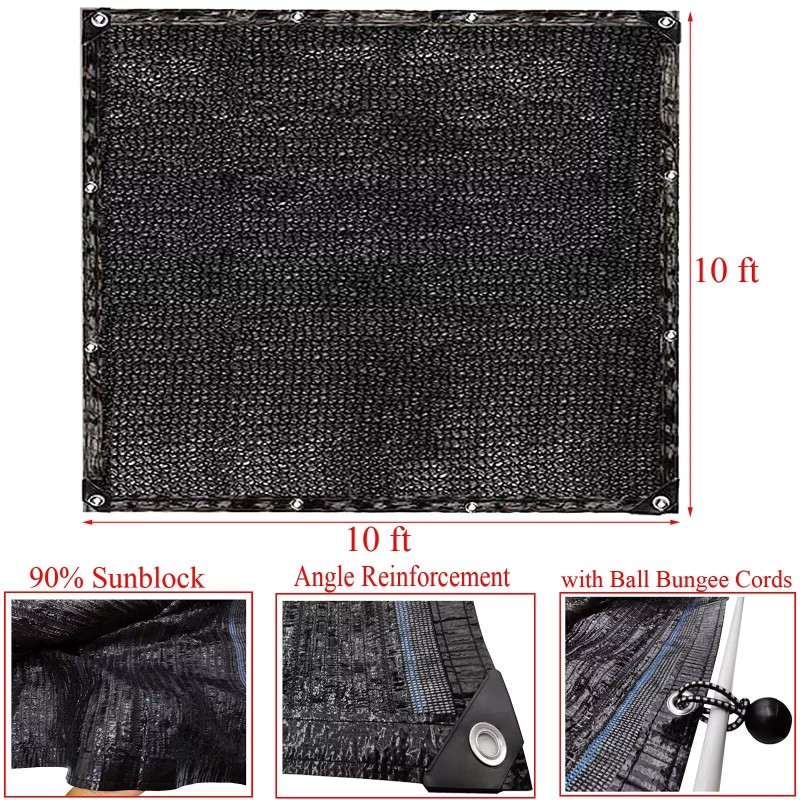DUENEW Dog Kennel Shade Cover 90% Sunblock Shading Cloth Net