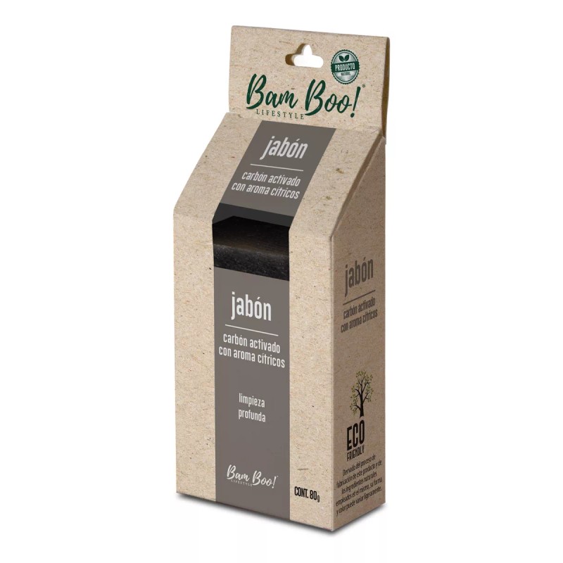 Bam Boo! Lifestyle Jabón Carbón Activado Y Cítricos 80 G