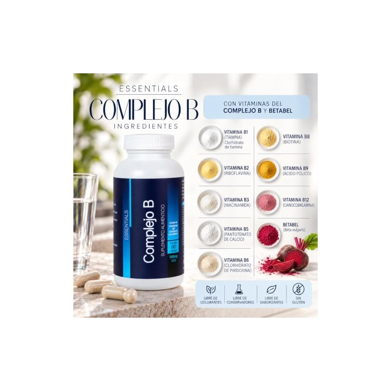 NLS Essentials® Complejo B, 90 Cápsulas