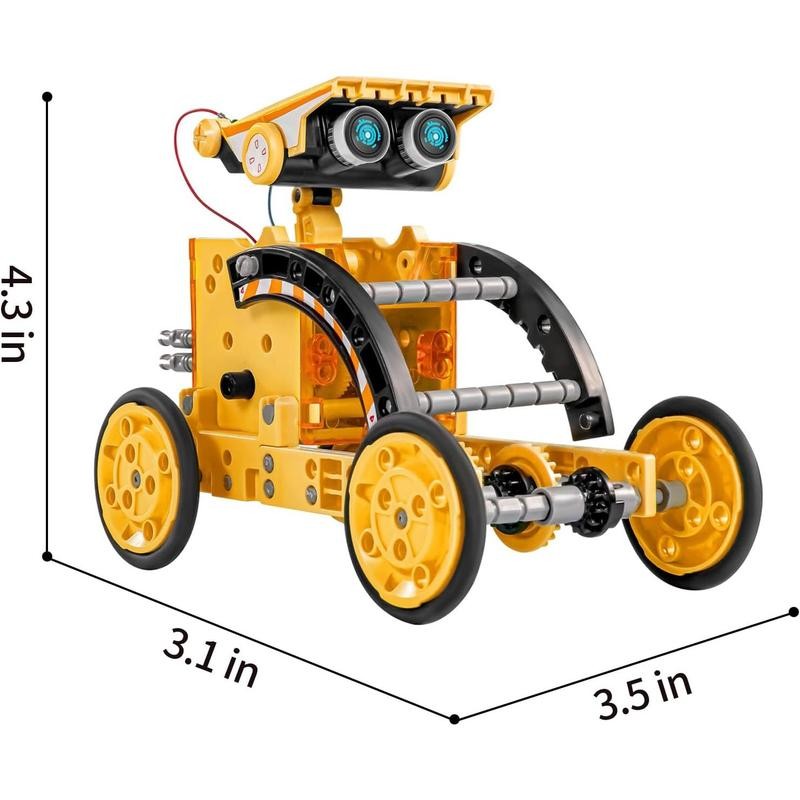 Solar Robot Kit, 12-in-1 Educational STEM Science Experiment Toys, Solar