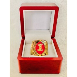 EBSportsRings.com 1997 Nebraska Cornhuskers 18k GP Brass Championship Ring W Box, US SHIP