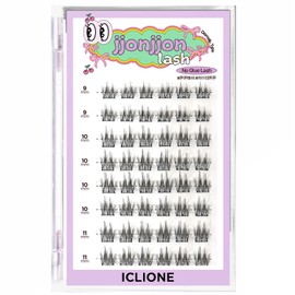 ICLIONE (DRAMATIC) jjonjon lash False Eyelashes, No Glue Required for Partial Use