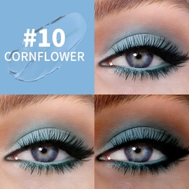 MUREND Eyeshadow Stick, Shimmer Cream Eye Shadow Stick, Eye Brightener, Waterproof, Crease-Proof, Long-Lasting, High Pigmented, Blendable, Glitter Eye Shadow Pencils Crayon, Highlighter Makeup