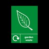 Garden Waste Plastic Sign with 4 Pre-Drilled Holes - Environment/Reduce