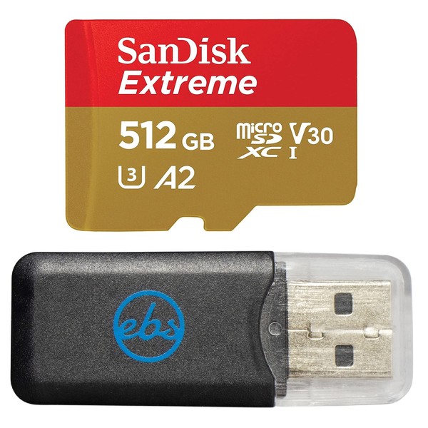 SanDisk 512GB Extreme V30 A2 microSDXC Memory Card Works for