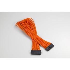 Phanteks 24 Pin M/B Premium Sleeved Extension Cable 19.68" 500mm Length, Orange (PH-CB24P_OR)