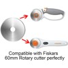 SOMOLUX 60mm Rotary Blades Compatible with Fiskars 60mm Rotary Cutter
