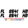 Set of 2 Custom Boat Registration Numbers and Letters Jet