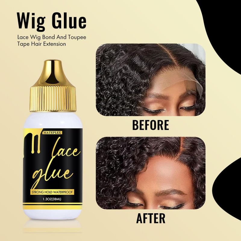 Invisible Wig Bonding Adhesive, Lace Glue for Wigs(1.3oz)