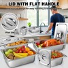 West Bay 4 Pack 1/3 Hotel Pan with Lids, 4''