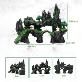 YIBIKEHO Eco-Friendly Resin Aquarium Rock Decor – Realistic Fish Tank Landscape, Low-Maintenance, Safe for Betta & Shrimp Tanks
