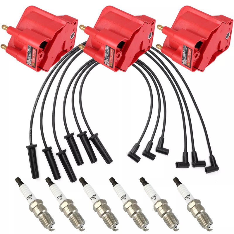 CarBole Ignition Coil DR39 & Spark Plug & Wire Set