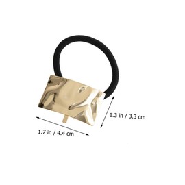 Ipetboom 4pcs Metal Hair Ties Elastic Hair Bands Ponytail Holders for Women Accessories Cuffs