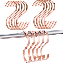 Fogman S Hook, Metal Fashionable Large Universal Hook, Fixture, Hanger, 10-Piece Set (Rose Gold)