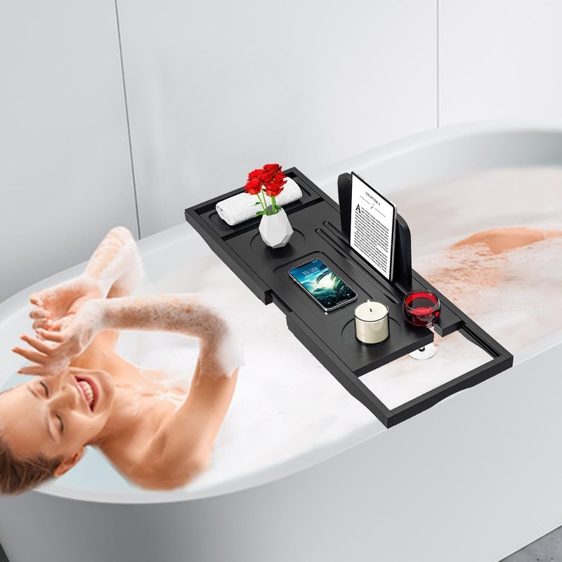 Banlilu Premium Bathtub Caddy Tray - Bath Tray - Bath