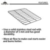 CAMPINGMOON Coal Bed Charcoal Fire Grate Grill Grates Replacement Stainless