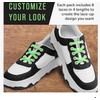 Maplefield Silicone Shoelaces~no tie~ Pack of 16 Glow-Shoestrin
