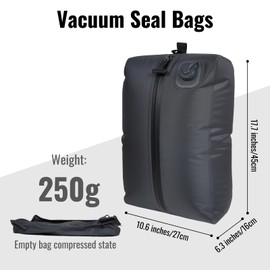 UMydeal Vacuum Bags for Travel, Reusable Vacuum Seal Bags for Clothing, Space Saver Bags, Waterproof Compression Bag for Backpack & Luggage (Built-in Pump)