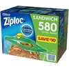 Ziploc {4PACK }Ziploc Seal Top Bag, Sandwich, 145-count,
