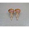 Stud Earrings Gemstone Rose Quartz Gold-Pl