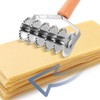 Stainless Steel Noodle Cutter: Pastry Lattice Roller Docker Wood Handle,
