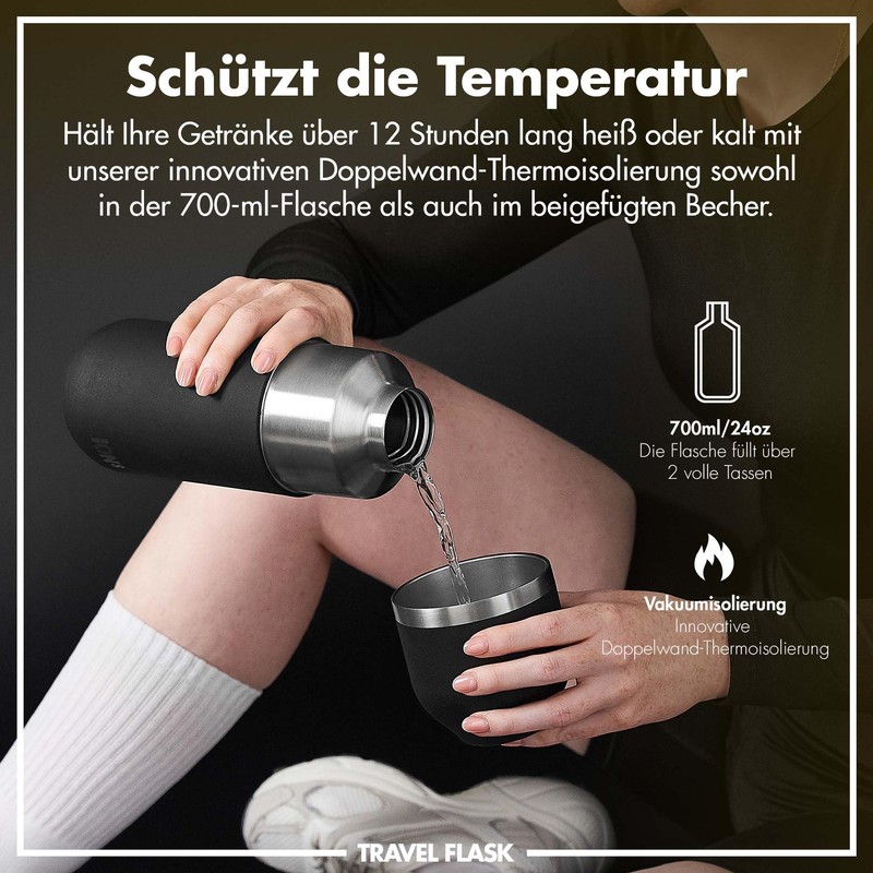 ION8 ThermoShield Vacuum Insulated Bottle for Hot or Cold Drinks,