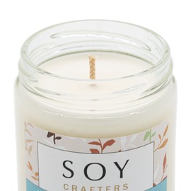 SOY CRAFTERS Spa Date, Scented Soy Candle with Lemongrass and Patchouli Essential Oils, 100% Natural Soy Candle for Home Aromatherapy | 9oz Glass Jar