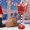 Christmas Stop Here Decor Metal Solid Wood LED Delicate Santa