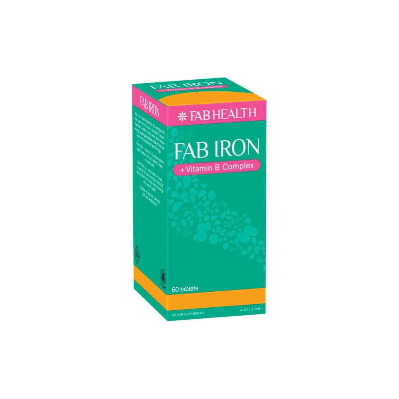 Fab Iron + Vitamin B Complex 60 Tablets