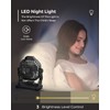 JINLICTE Camping Fan with LED Lantern, 36 Hours 9 Inch