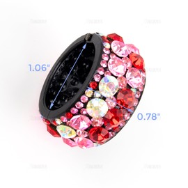 AUEAR, 4 Pack Brushed Metal Expandable Hair Cuff Ponytail Holder Elastic Tie for Women Girls Thick Rings Set (Style 5)