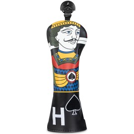 Golf Club Head covers Hybrid Utility Rescue with Interchangeable Number Tag 23456 UT Elastic Closure Black PU Leather Print Soldier Pattern
