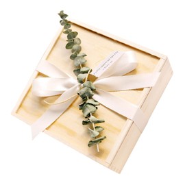 KOMBIUDA 1 Set Box Graduation present Box Romantic Proposal Case Elegant Box with Eucalyptus Leaf Raffia Straw for Graduation Souvenirs and Special Occasions Durable Stylish Color
