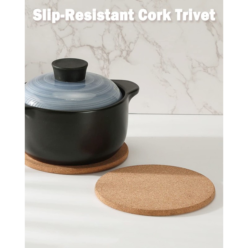 KITLAB Cork Trivet, 4 Pack High Density Thick Cork Trivets