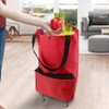 Collapsible Shopping Trolley, Folding Shopping Bag with Rubber Wheels Foldable